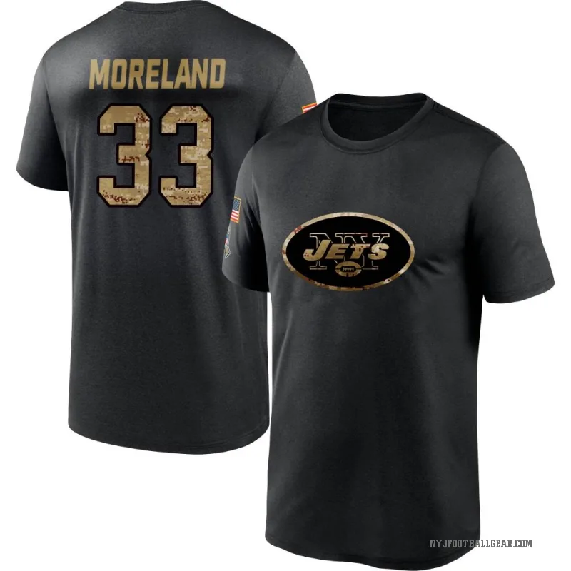 Jimmy Moreland Youth Black New York Jets 2020 Salute To Service Performance T-Shirt