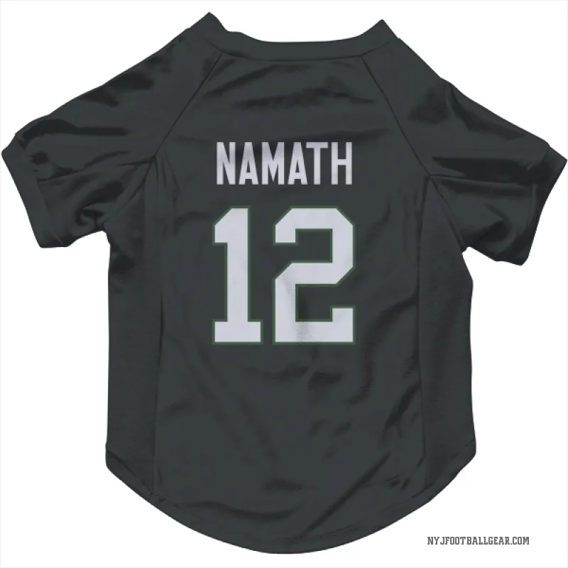 Joe Namath  Black New York Jets  Cat & Dog Pet Jersey