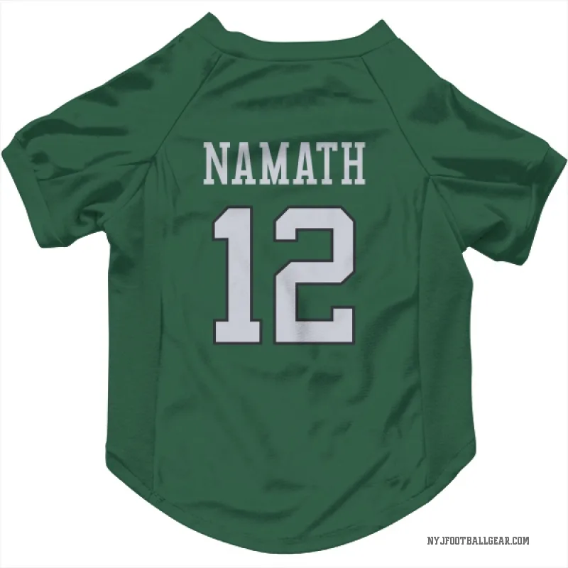 Joe Namath  Green New York Jets  Cat & Dog Pet Jersey
