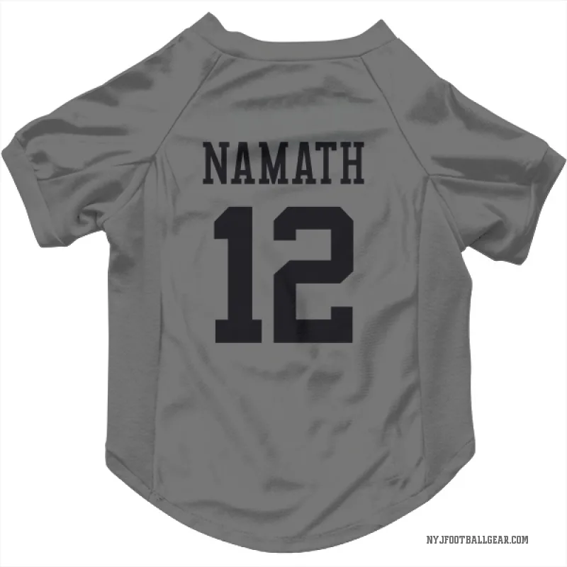Joe Namath  New York Jets   Silver Cat & Dog Pet Jersey