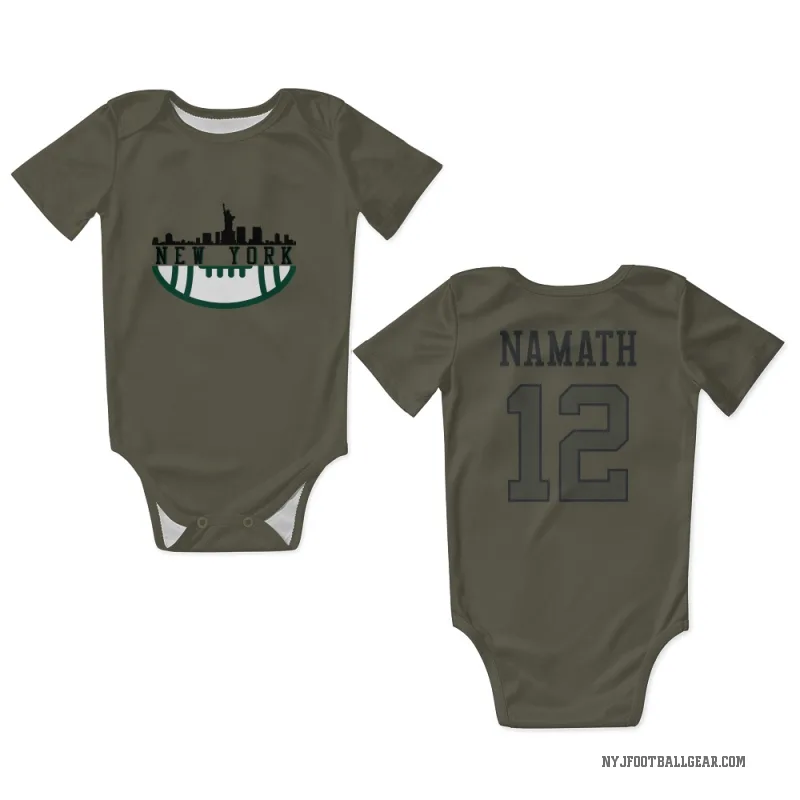Joe Namath  Olive New York Jets  Newborn & Infant Bodysuit