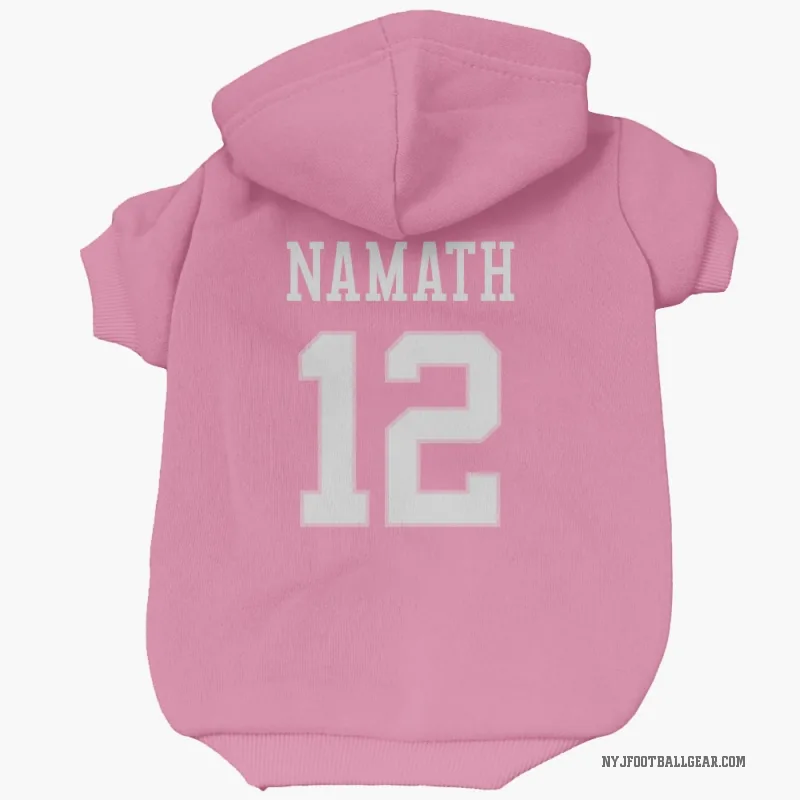 Joe Namath  Pink New York Jets  Cat & Dog Pet Hoodie