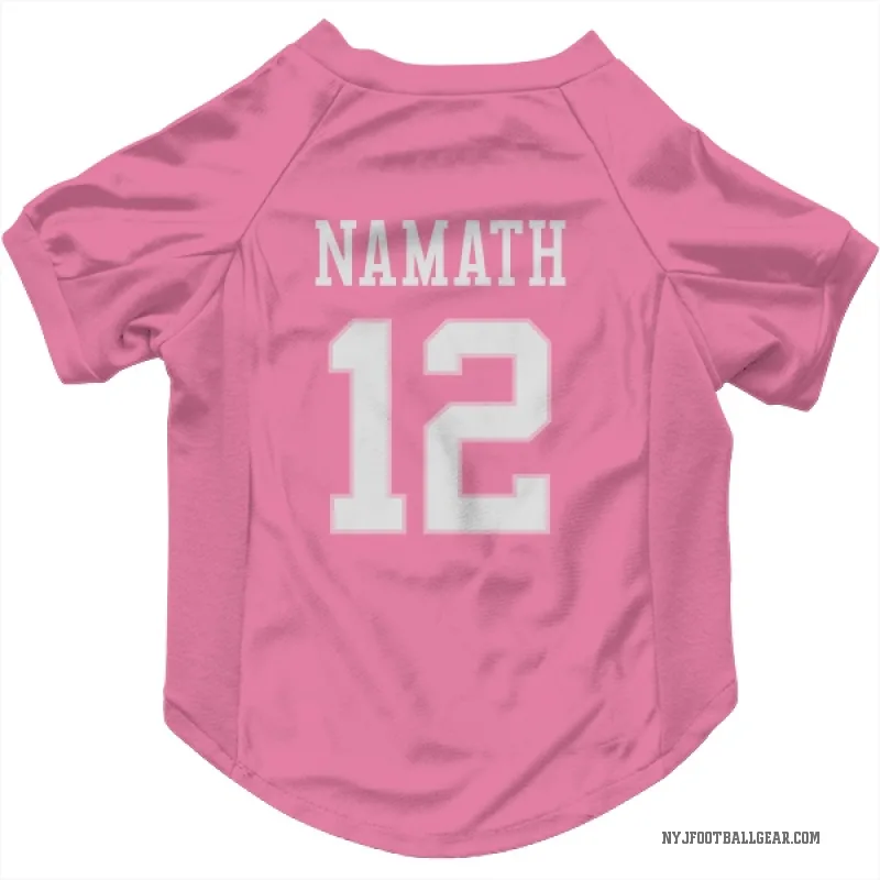 Joe Namath  Pink New York Jets  Cat & Dog Pet Jersey