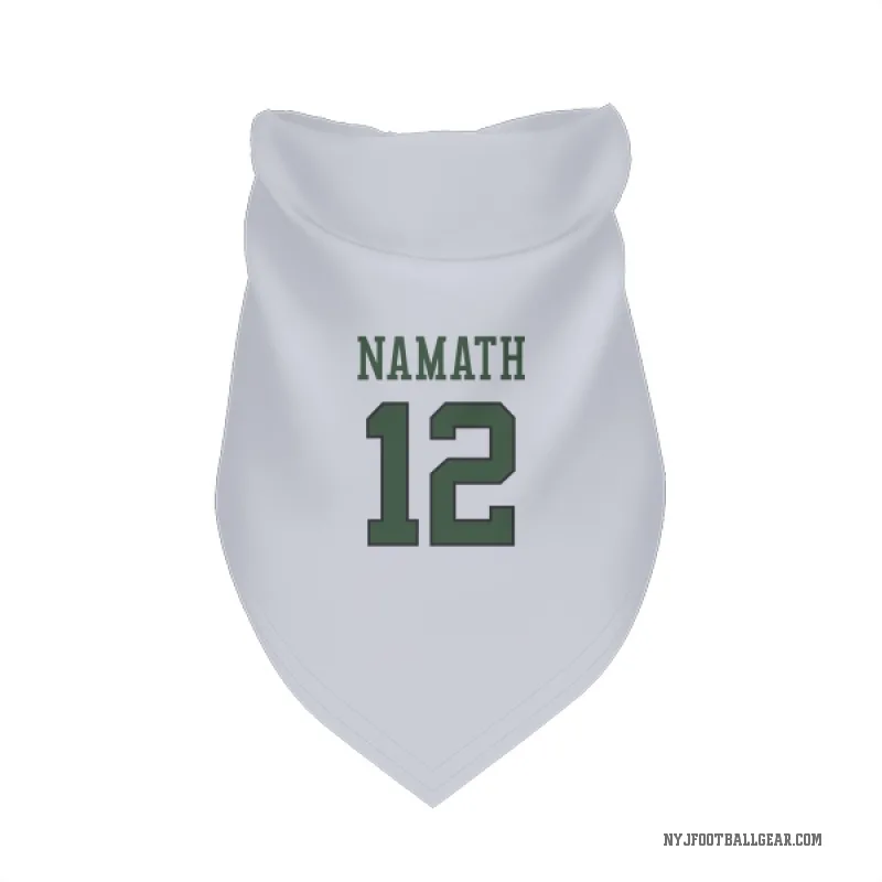 Joe Namath  White New York Jets  Cat & Dog Pet Bandana