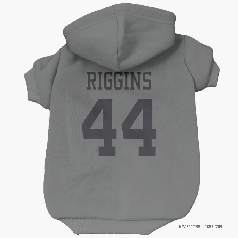 John Riggins  Charcoal New York Jets  Cat & Dog Pet Hoodie
