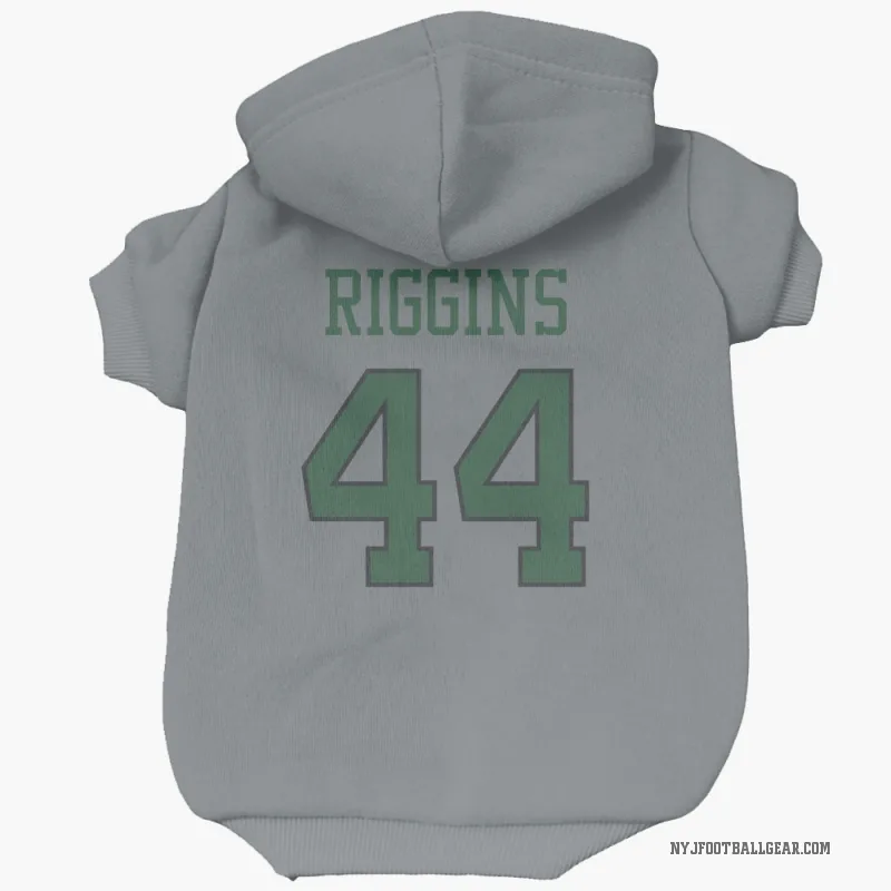 John Riggins  Gray New York Jets  Cat & Dog Pet Hoodie
