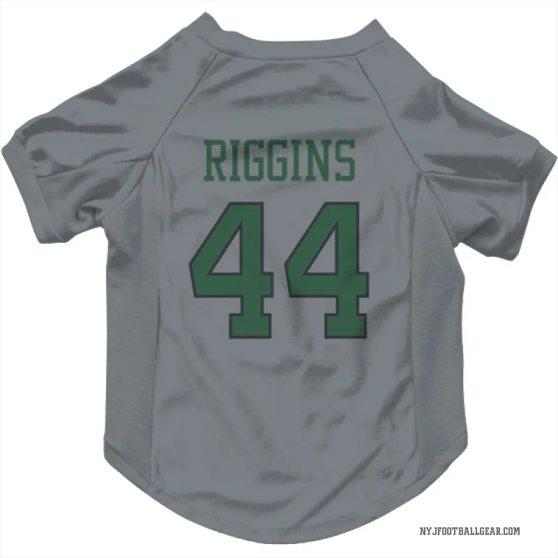 John Riggins  Gray New York Jets  Cat & Dog Pet Jersey
