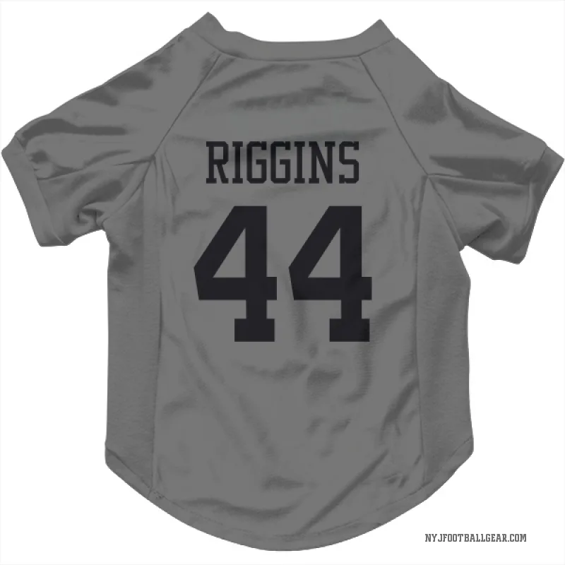 John Riggins  New York Jets   Silver Cat & Dog Pet Jersey
