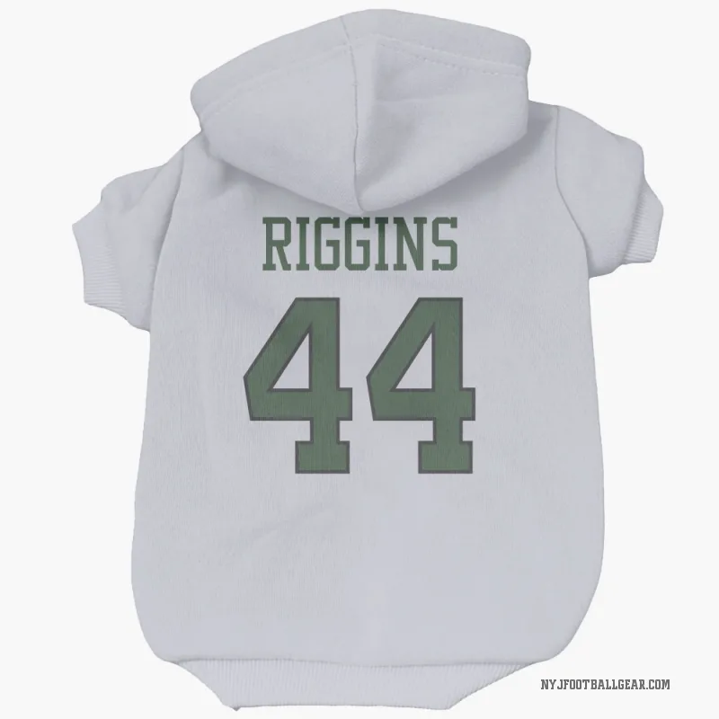 John Riggins  White New York Jets  Cat & Dog Pet Hoodie