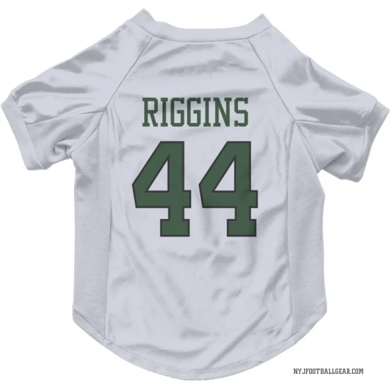 John Riggins  White New York Jets  Cat & Dog Pet Jersey
