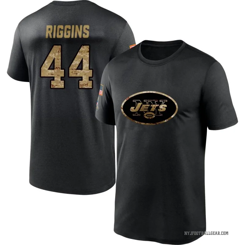 John Riggins Youth Black New York Jets 2020 Salute To Service Performance T-Shirt