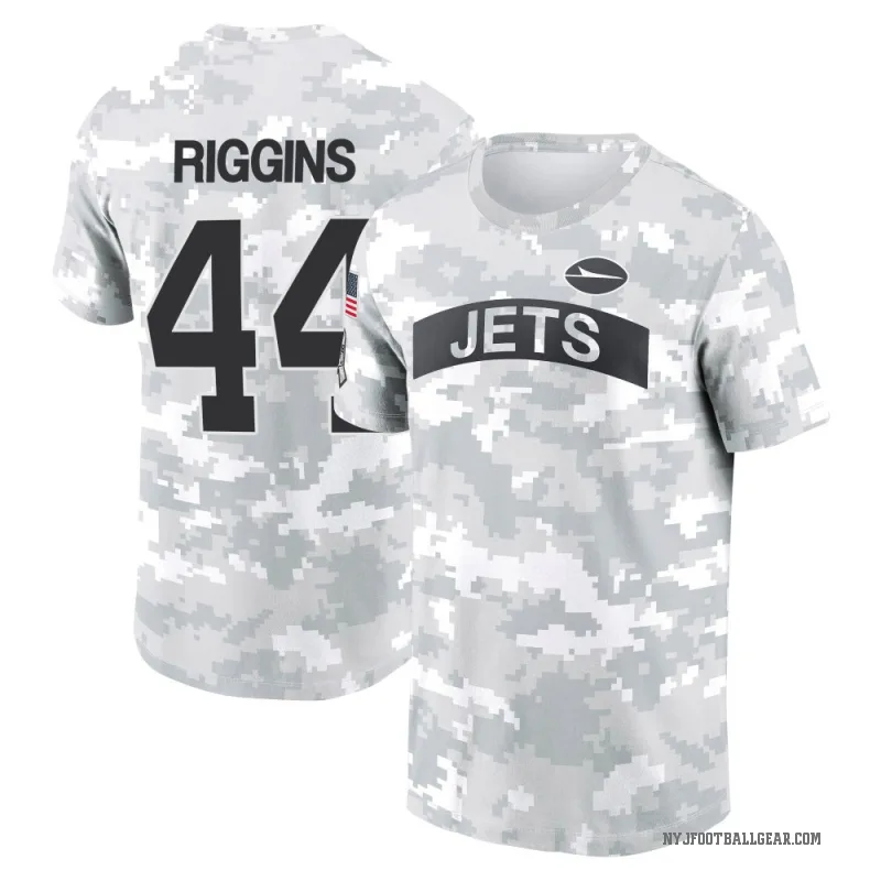 John Riggins Youth Camo New York Jets Arctic 2024 Salute to Service Performance T-Shirt