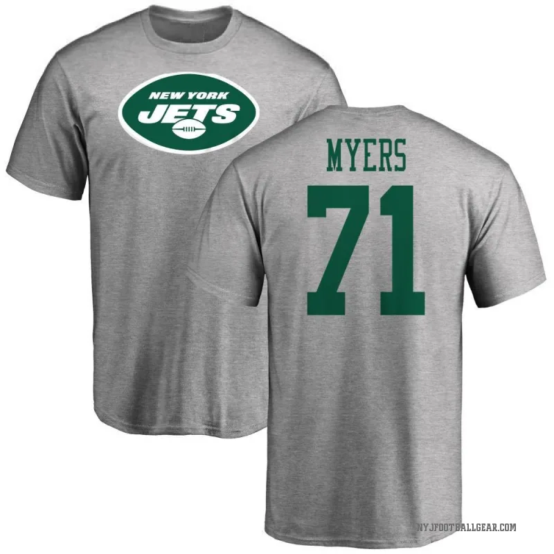 Josh Myers Men's Ash New York Jets Logo T-Shirt -