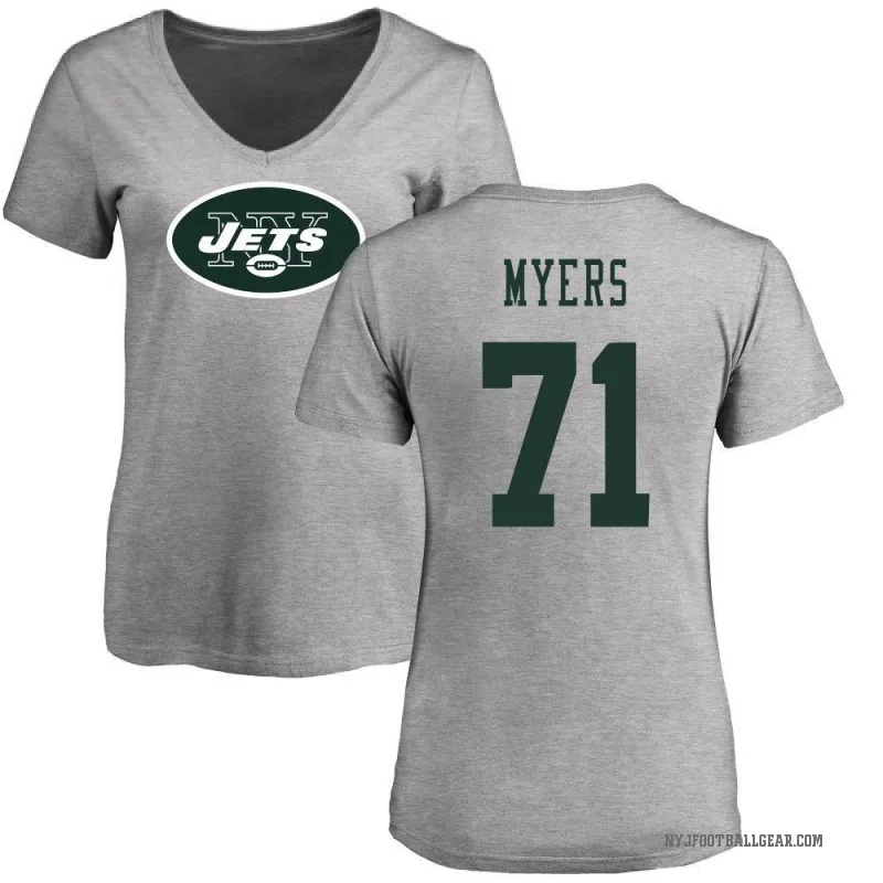 Josh Myers Women's Ash New York Jets Logo Slim Fit T-Shirt -