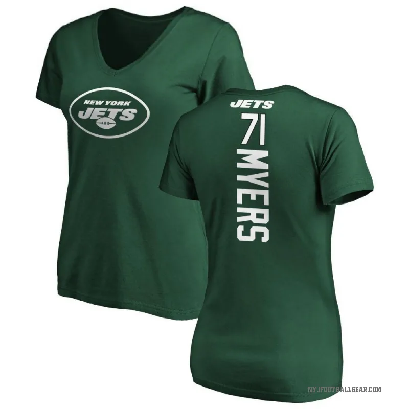 Josh Myers Women's Green New York Jets Backer Slim Fit T-Shirt -