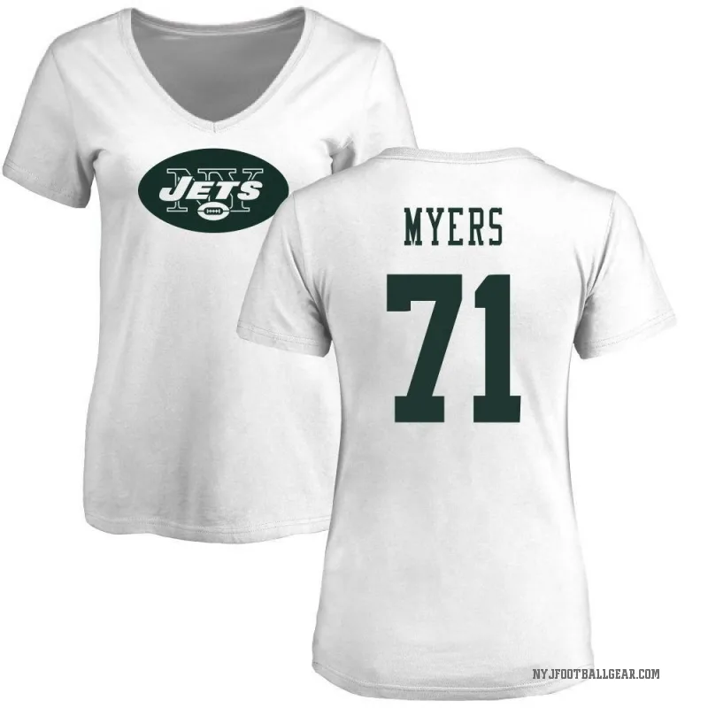 Josh Myers Women's White New York Jets Logo Slim Fit T-Shirt -