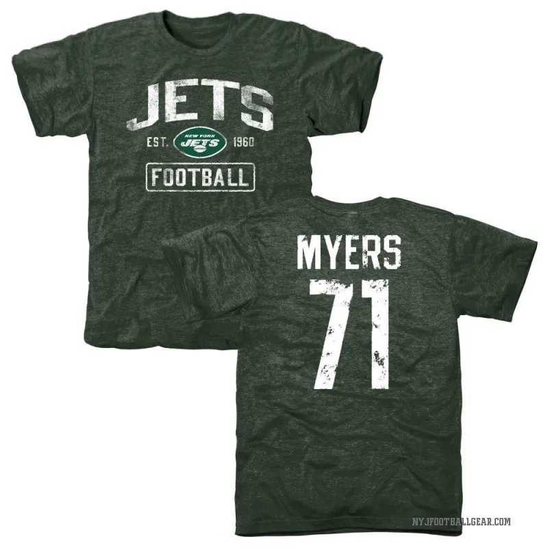 Josh Myers Youth Green New York Jets Distressed T-Shirt