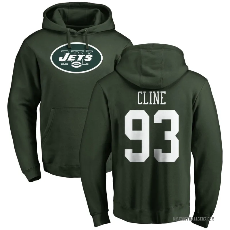 Kameron Cline Men's Green New York Jets Pro Line Logo Pullover Hoodie
