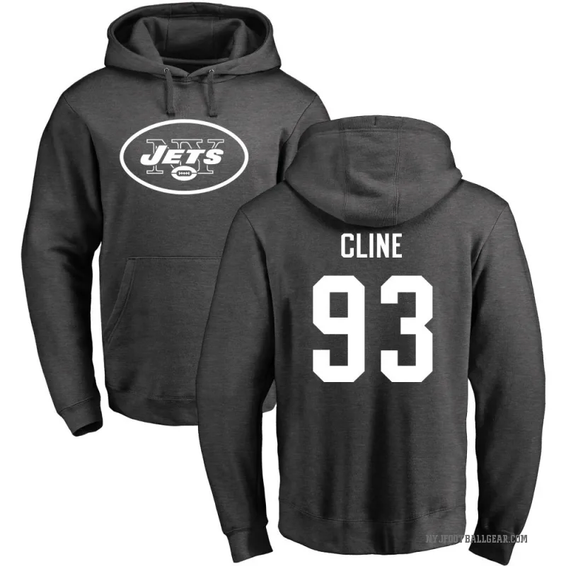 Kameron Cline Men's New York Jets Pro Line by Branded Ash One Color Pullover Hoodie