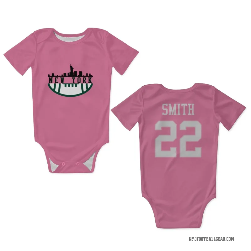 Keidron Smith  Pink New York Jets  Newborn & Infant Bodysuit