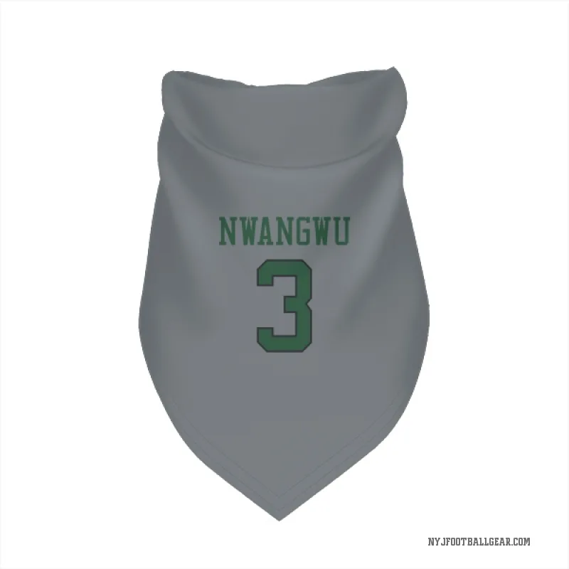 Kene Nwangwu  Gray New York Jets  Cat & Dog Pet Bandana