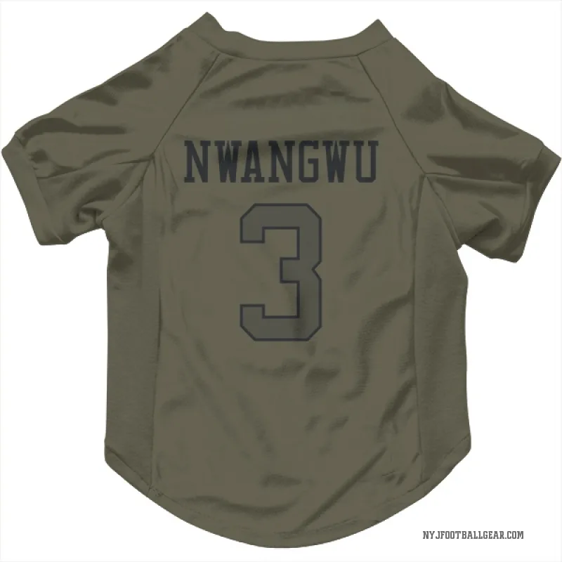 Kene Nwangwu  Olive New York Jets  Cat & Dog Pet Jersey