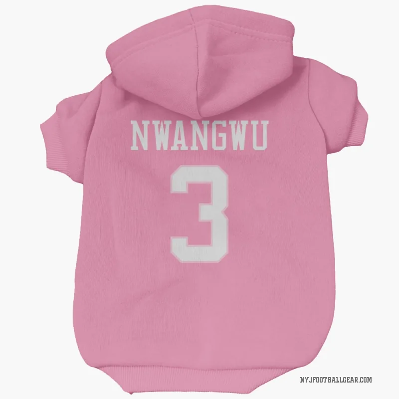 Kene Nwangwu  Pink New York Jets  Cat & Dog Pet Hoodie