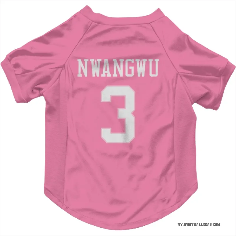Kene Nwangwu  Pink New York Jets  Cat & Dog Pet Jersey