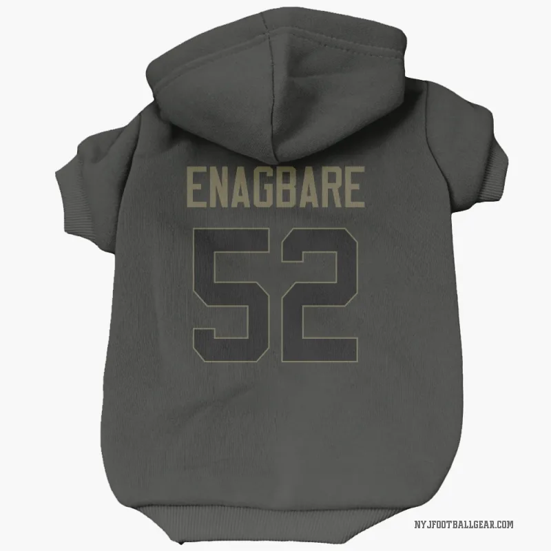 Kingsley Enagbare  Black New York Jets  Service Cat & Dog Pet Hoodie