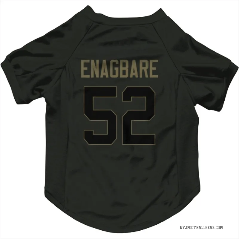 Kingsley Enagbare  Black New York Jets  Service Cat & Dog Pet Jersey