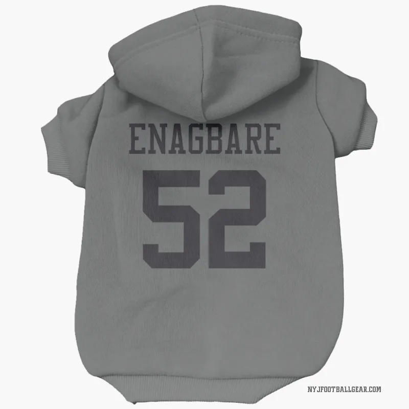 Kingsley Enagbare  Charcoal New York Jets  Cat & Dog Pet Hoodie