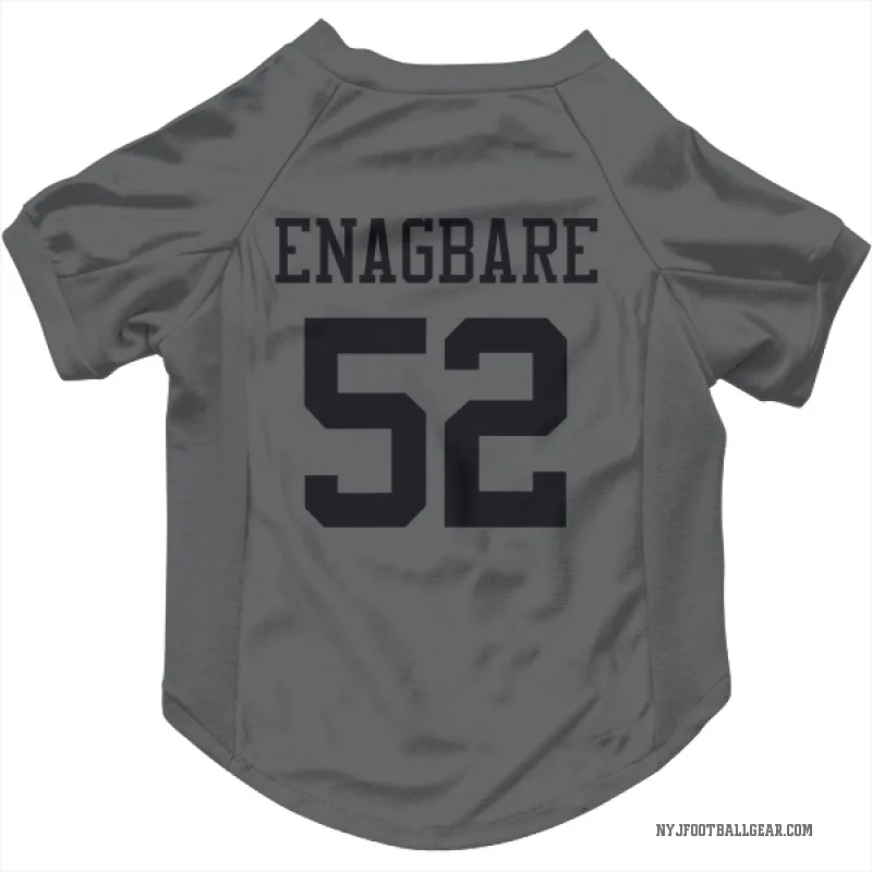 Kingsley Enagbare  Charcoal New York Jets  Cat & Dog Pet Jersey