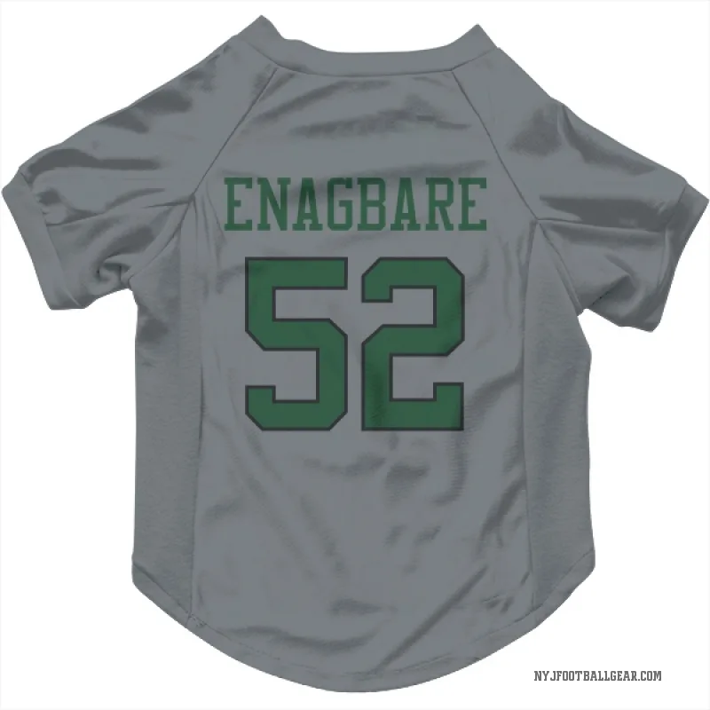 Kingsley Enagbare  Gray New York Jets  Cat & Dog Pet Jersey