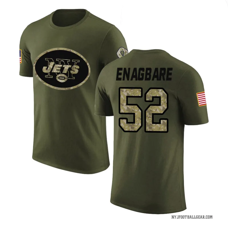 Kingsley Enagbare Men's Olive New York Jets Salute to Service T-Shirt