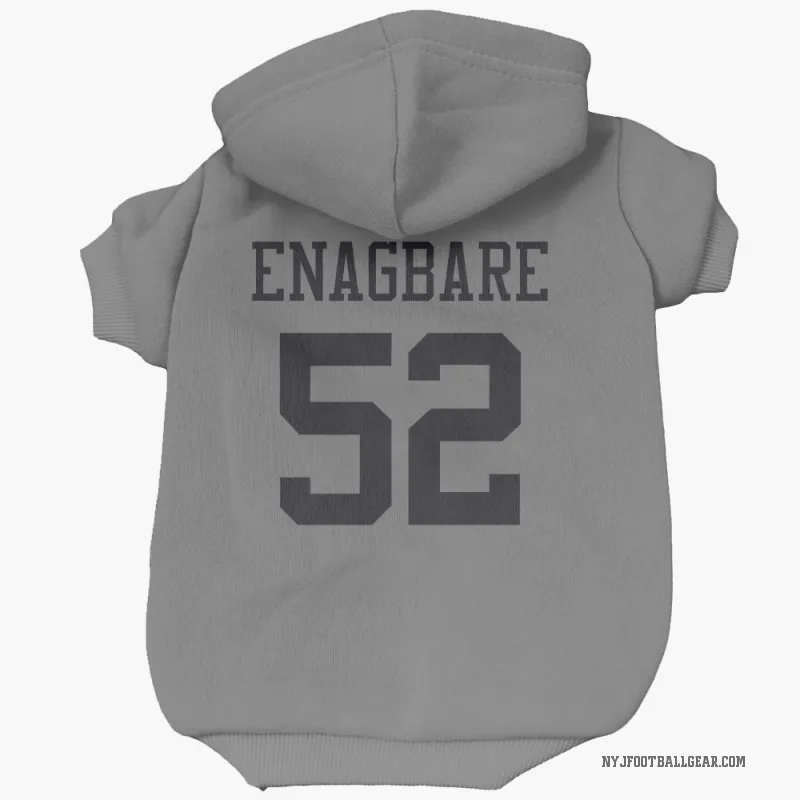 Kingsley Enagbare  New York Jets   Silver Cat & Dog Pet Hoodie