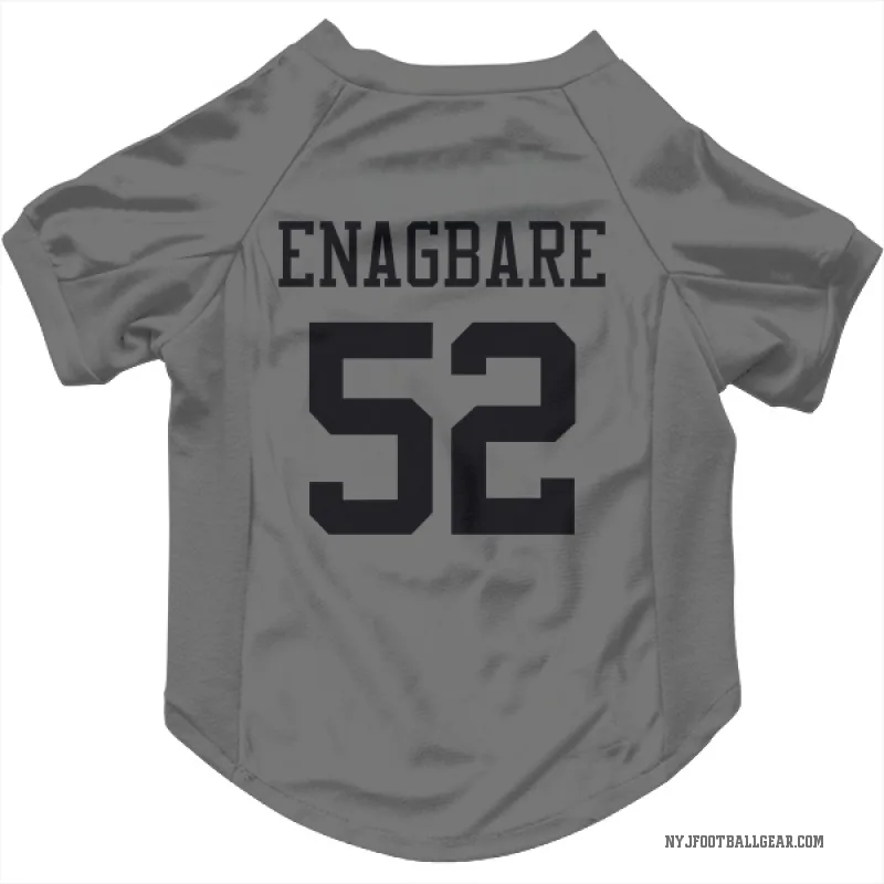 Kingsley Enagbare  New York Jets   Silver Cat & Dog Pet Jersey