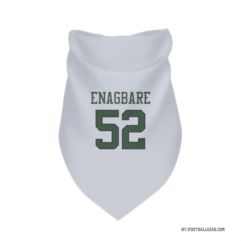 Kingsley Enagbare  White New York Jets  Cat & Dog Pet Bandana