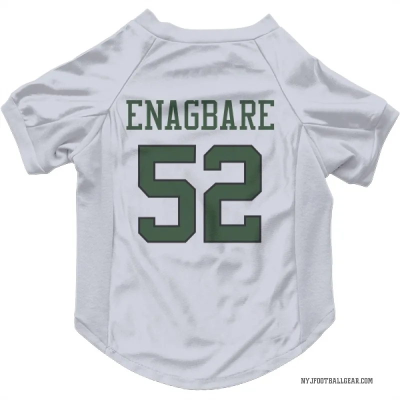 Kingsley Enagbare  White New York Jets  Cat & Dog Pet Jersey