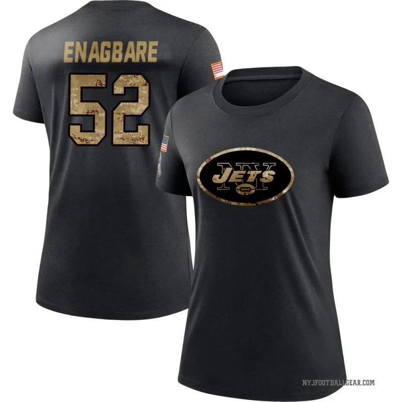Kingsley Enagbare Women's Black New York Jets 2020 Salute To Service Performance T-Shirt
