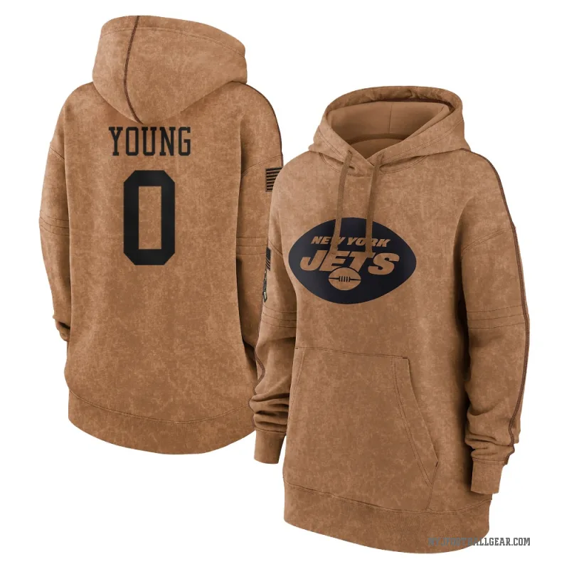 Landon Young Women's Brown New York Jets 2023 Salute To Service Pullover Hoodie