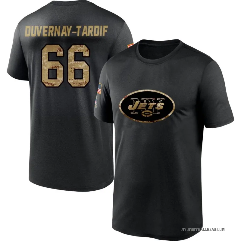 Laurent Duvernay-Tardif Men's Black New York Jets 2020 Salute To Service Performance T-Shirt