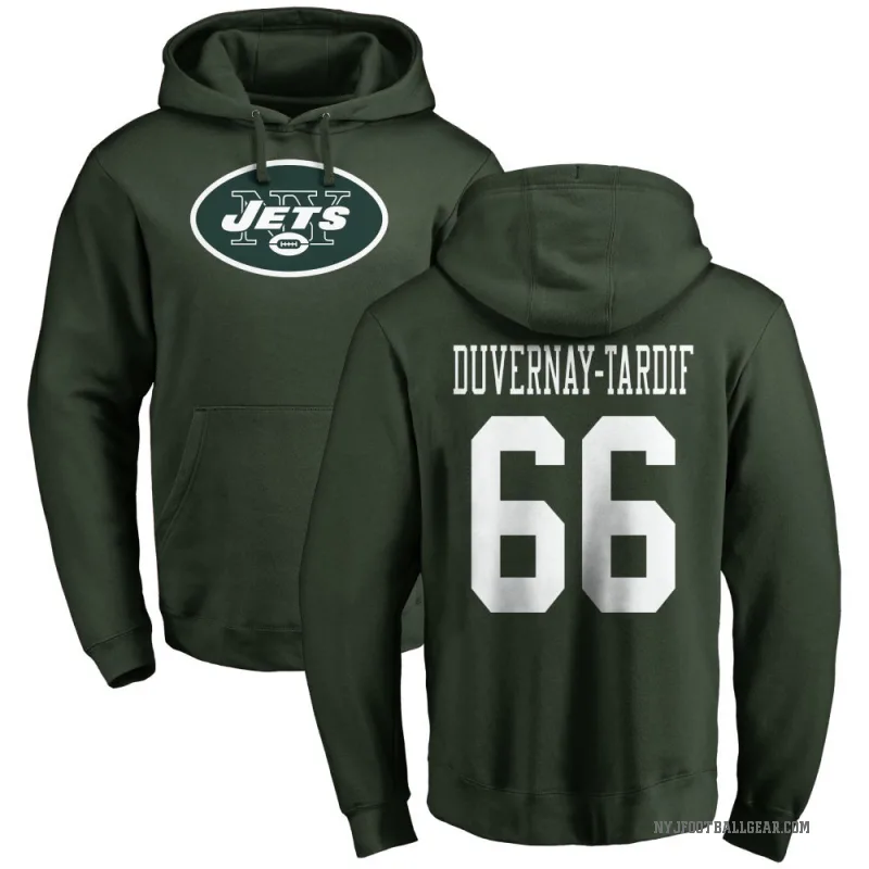 Laurent Duvernay-Tardif Men's Green New York Jets Pro Line Logo Pullover Hoodie