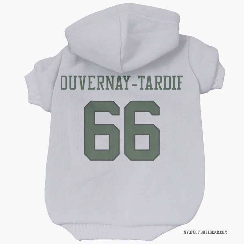 Laurent Duvernay-Tardif  White New York Jets  Cat & Dog Pet Hoodie