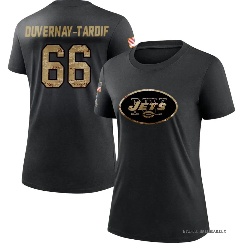 Laurent Duvernay-Tardif Women's Black New York Jets 2020 Salute To Service Performance T-Shirt