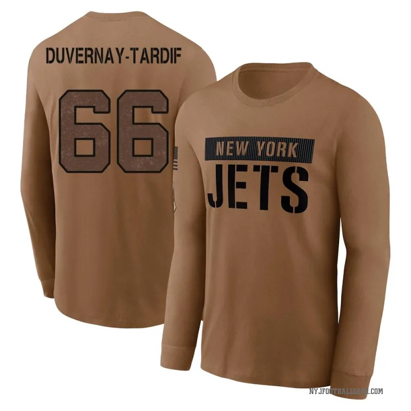 Laurent Duvernay-Tardif Youth Brown New York Jets 2023 Salute To Service Long Sleeve T-Shirt
