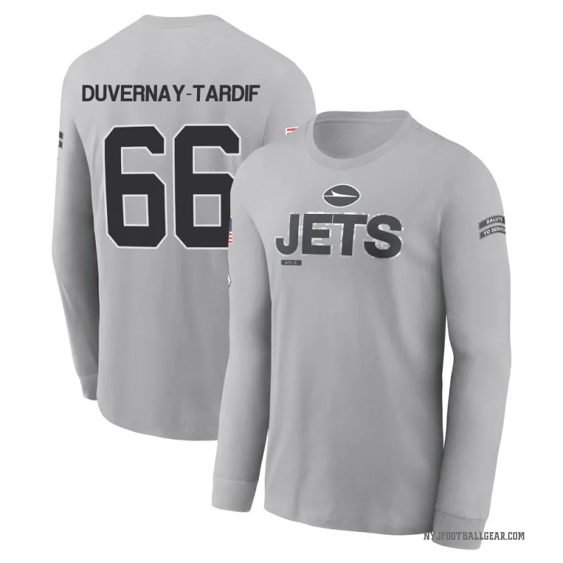 Laurent Duvernay-Tardif Youth Gray New York Jets 2024 Salute to Service Long Sleeve T-Shirt