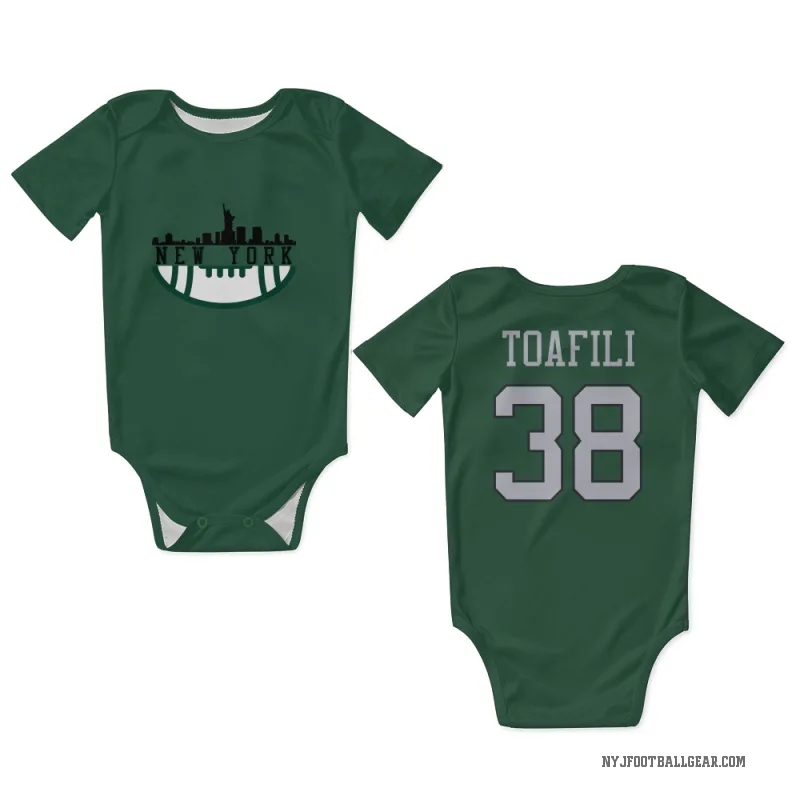 Lawrance Toafili  Green New York Jets  Newborn & Infant Bodysuit
