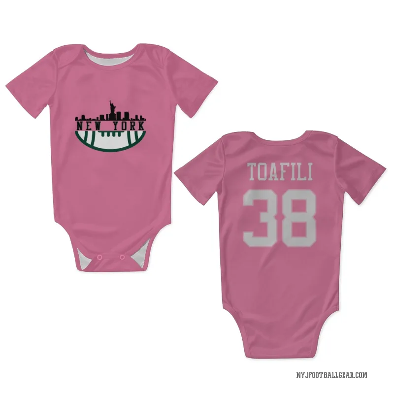 Lawrance Toafili  Pink New York Jets  Newborn & Infant Bodysuit