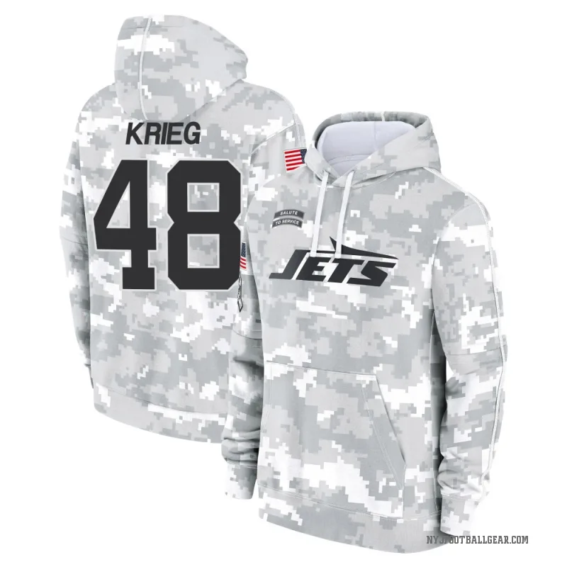 Lenny Krieg Youth Camo New York Jets Arctic 2024 Salute to Service Club Fleece Pullover Hoodie
