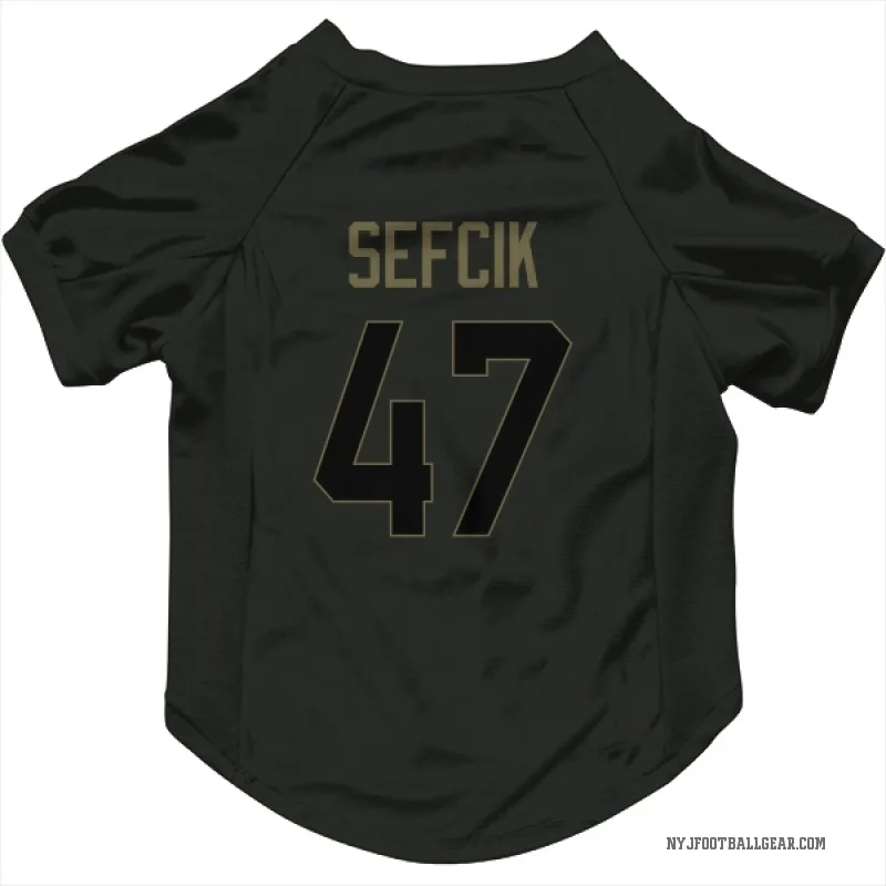 Lincoln Sefcik  Black New York Jets  Service Cat & Dog Pet Jersey